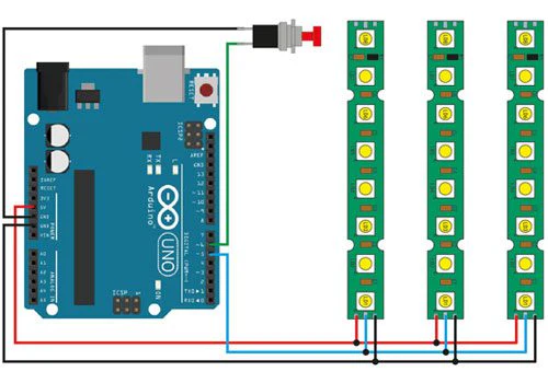 Neopixel Stick with 8 RGB WS2812 LEDs and integrated driver - Image 3